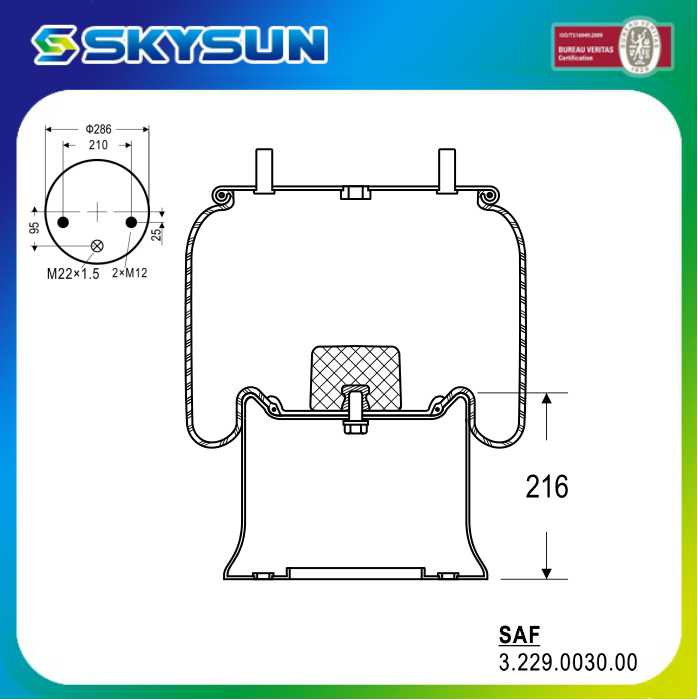 Air Spring Suspension Saf Truck 3.229.0030.00