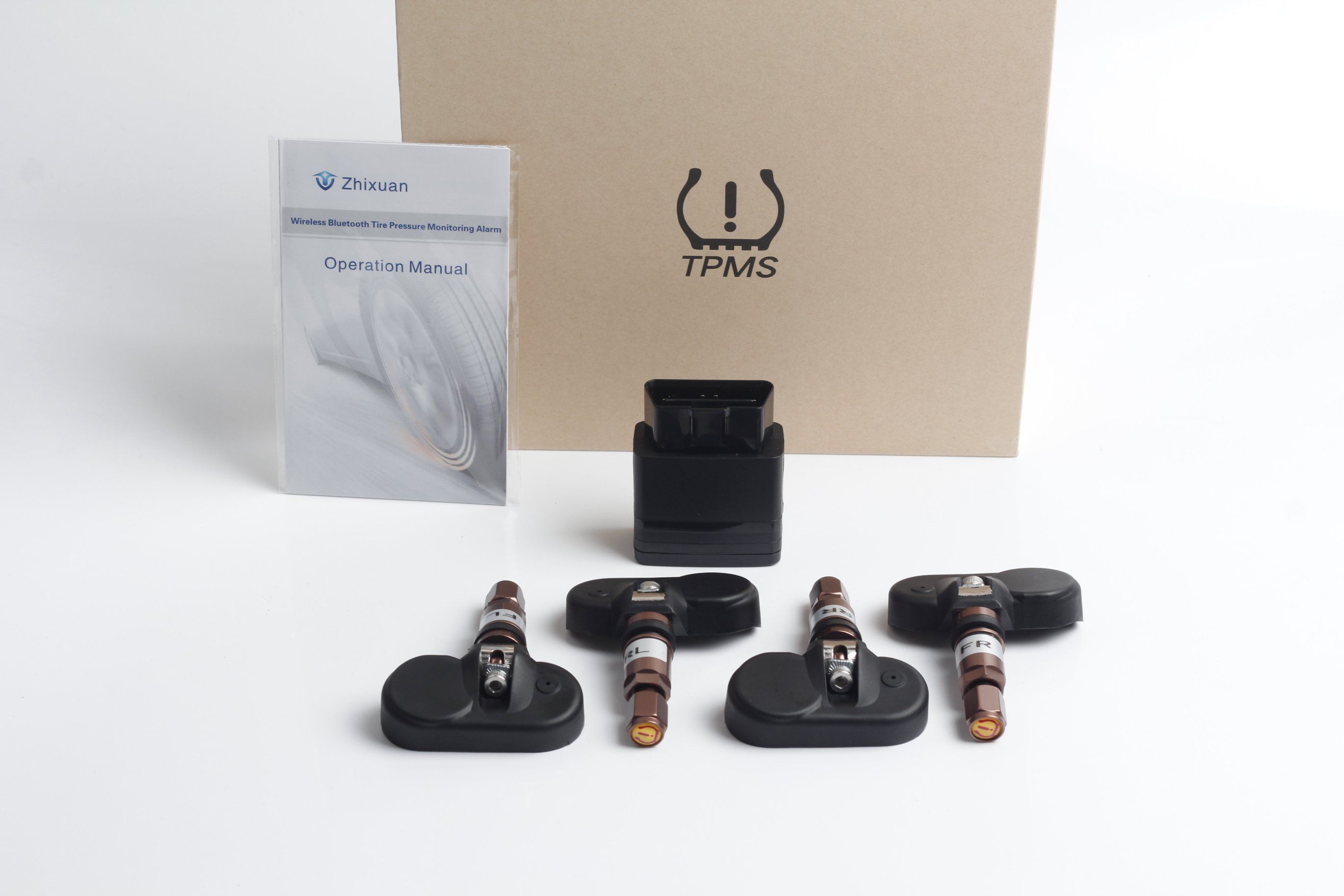 Wireless Bluetooth TPMS Display Data on APP Get Power From OBD Socket