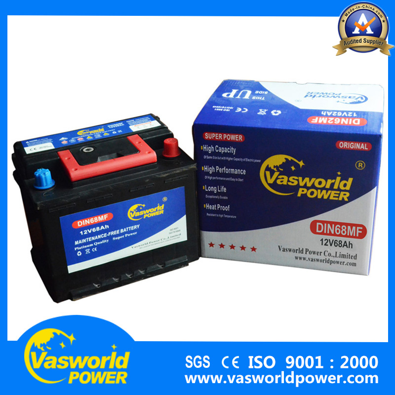 Automotive Battery DIN68 Mf 12V68ah for Car Starting