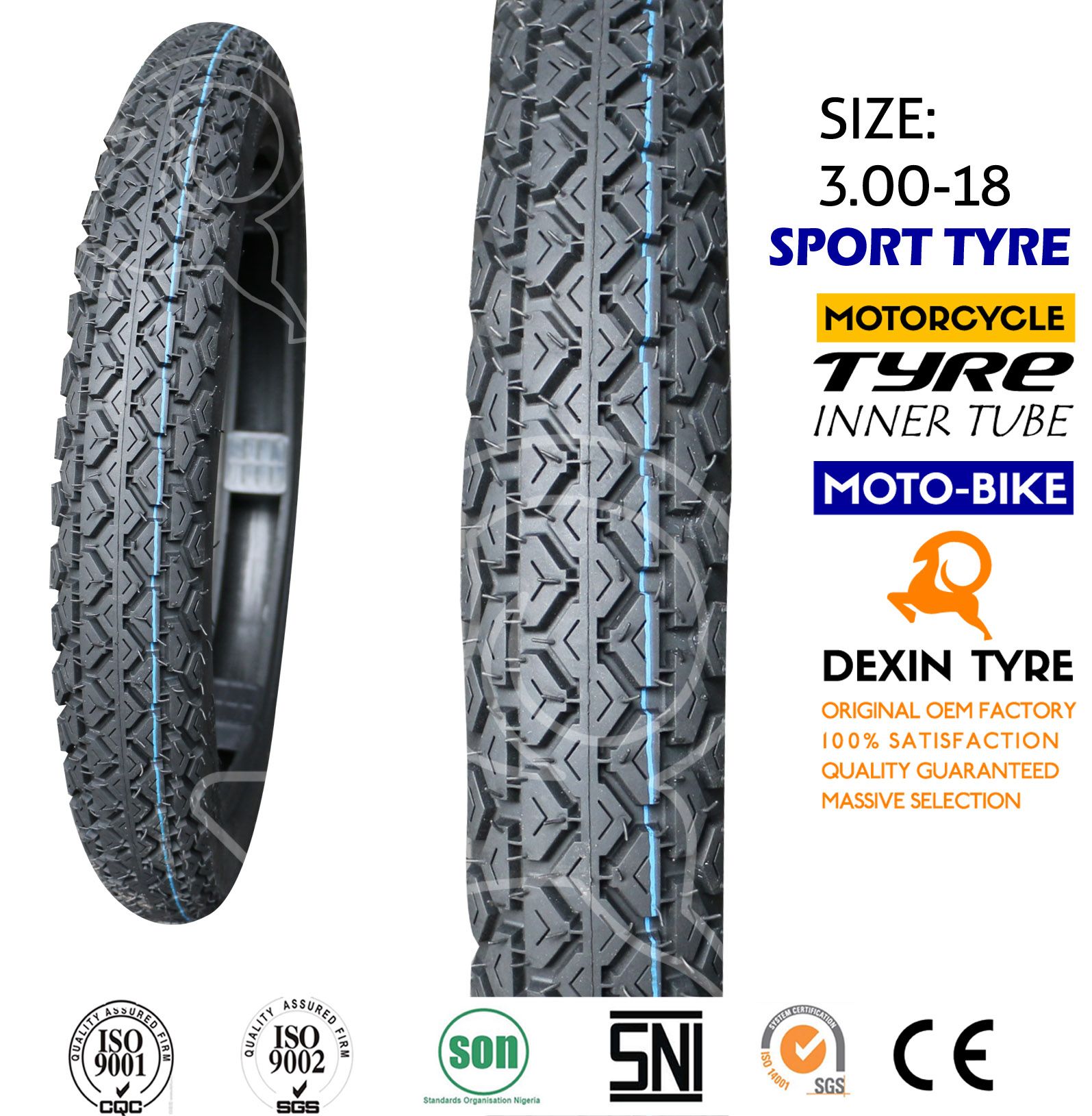 Motorbike Motorcycle Tyre Scooter Tire Sport Tires 3.00-18