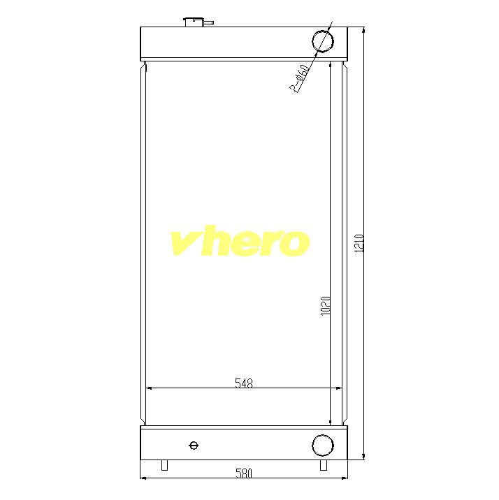 Cooler All Aluminum Auto Radiator for Technical Vehicle Hitachi470