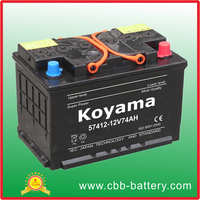 Sealed Maintenance Free Japanese Vehicle Battery 57412-Mf 74ah 12V