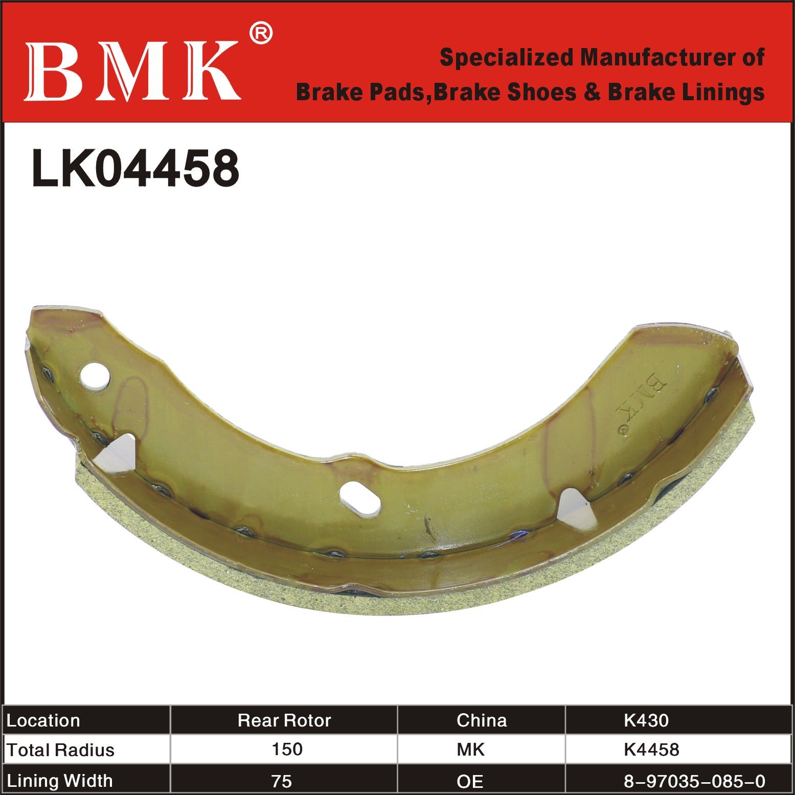 High Quality Environmental Friendly Brake Shoes