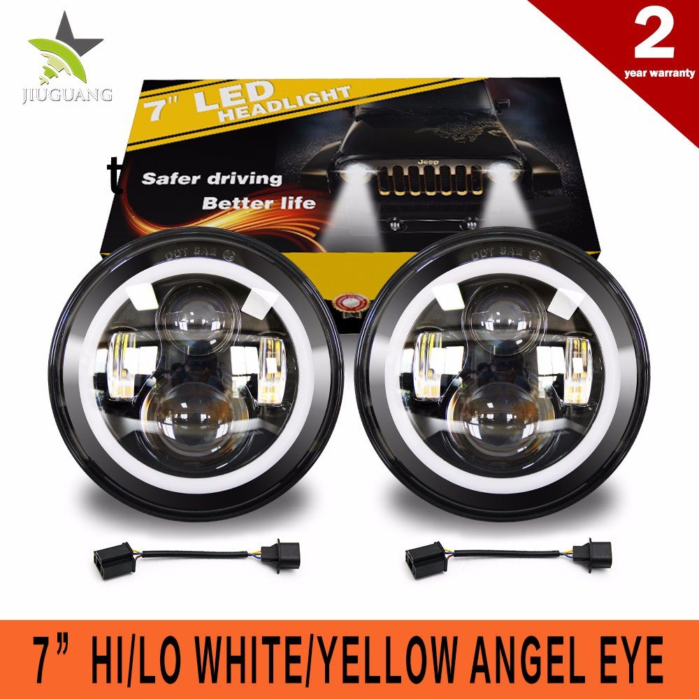 12V 24V ATV Offroad 7inch LED Headlight 60W H4 for Jeep