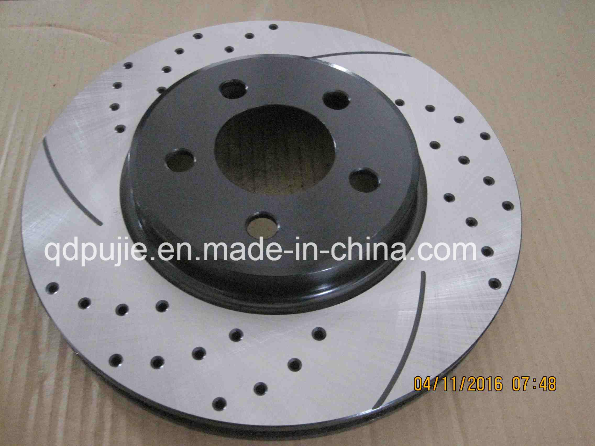 Front Cross Drilled and Slotted Brake Rotor