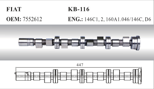 Auto Camshaft for FIAT (7552612)