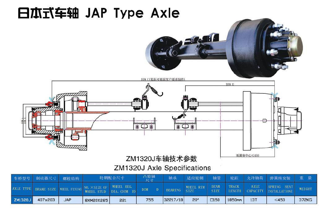 Zm Axle Popular in Thailand Factory Direct Rear Axle