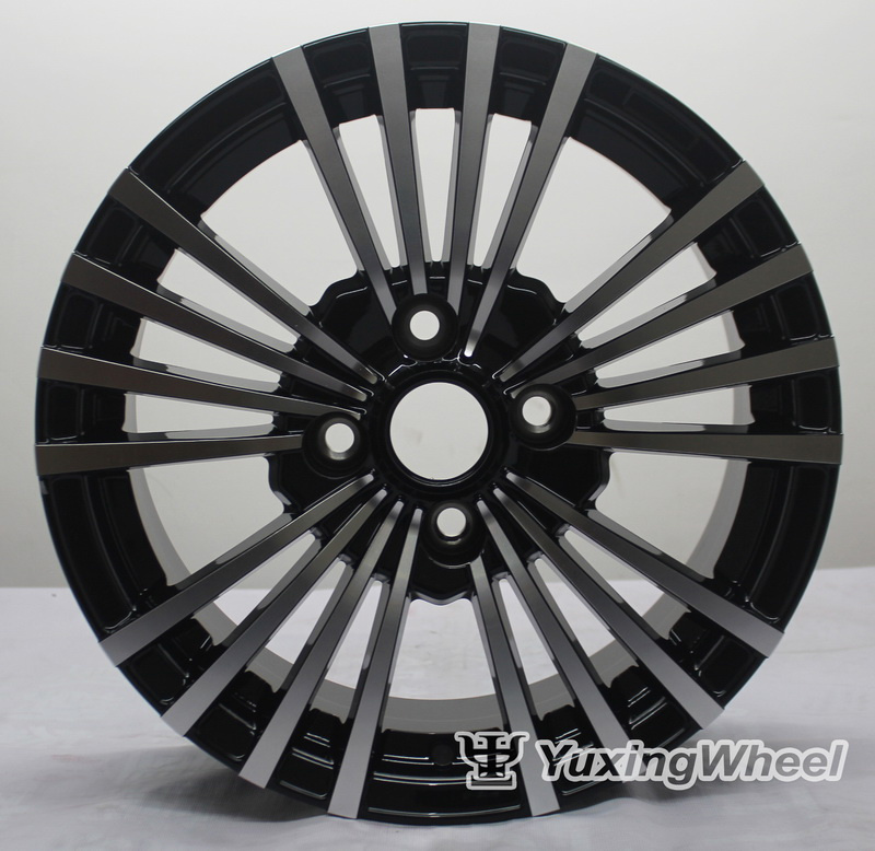 15 Inch 4X108 Alloy Wheels Black Face Polished Rims for Sale
