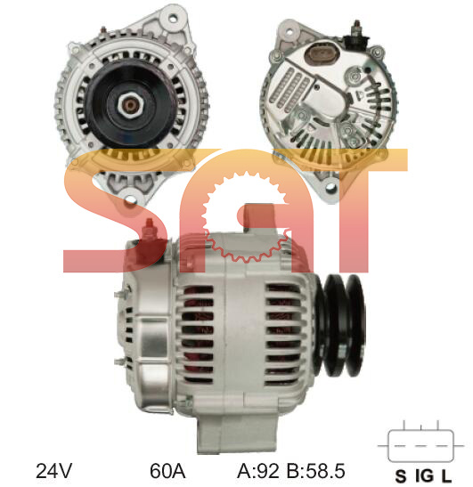 Nippondenso Alternator 102211-0450 27060-17120