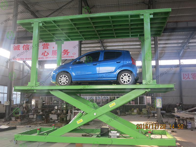 2 Level Garage Car Parking Lift with Roof