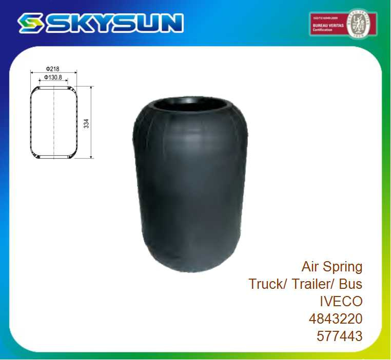 Heavy Duty Truck Suspension 4843220/577443 Iveco Air Spring