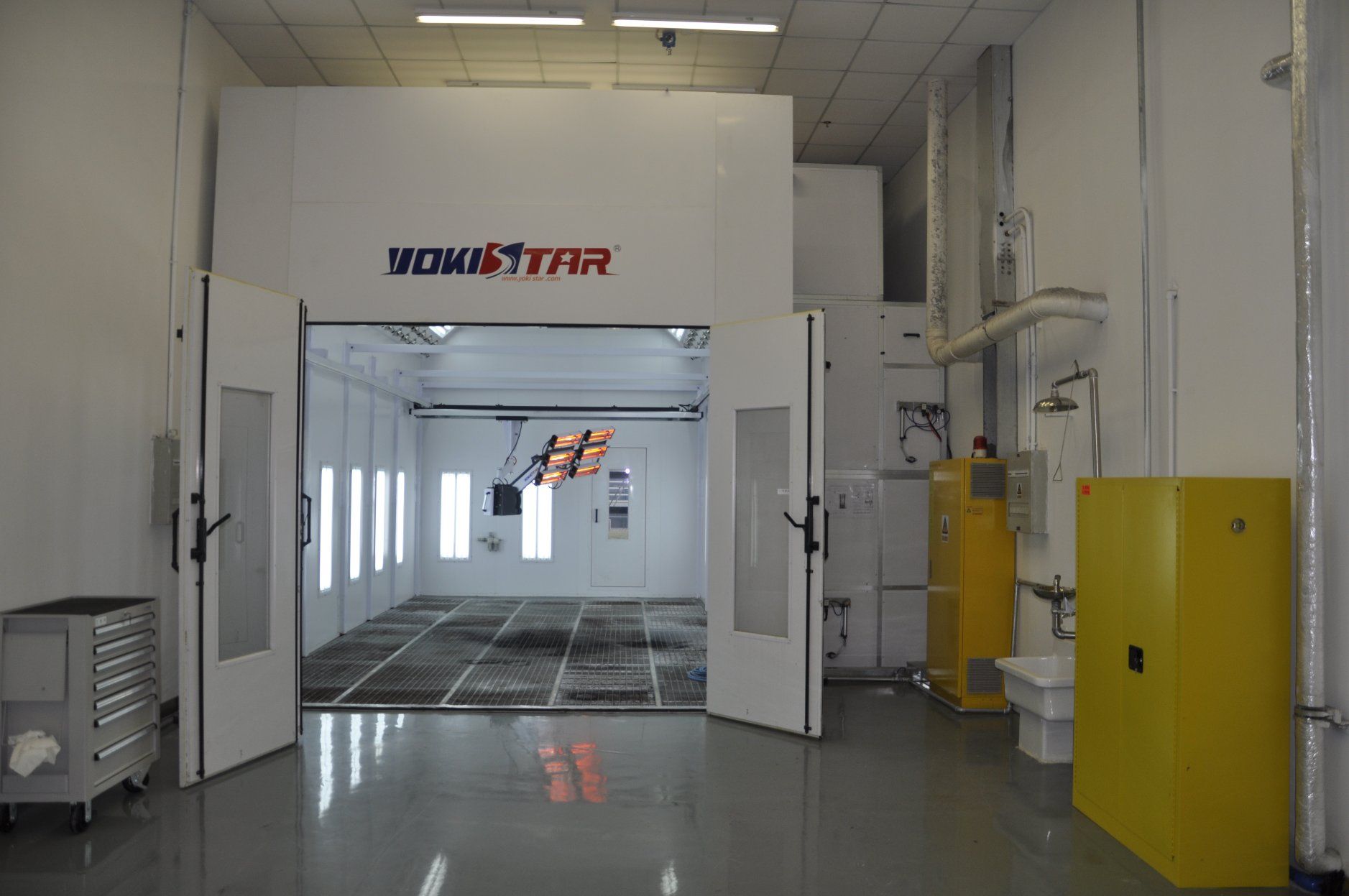 Industrial Powder Gas Heated Filter Spray Paint Booth