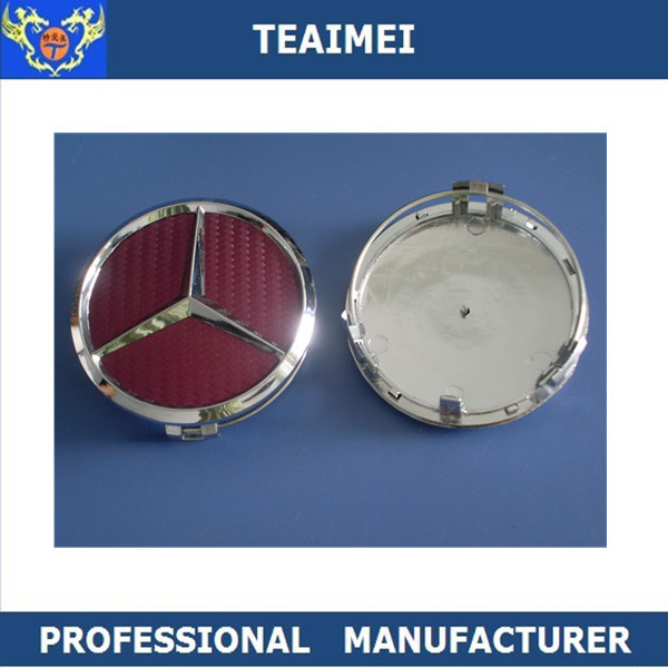 75mm ABS Chrome Carbon Fibre Center Cap For Benz