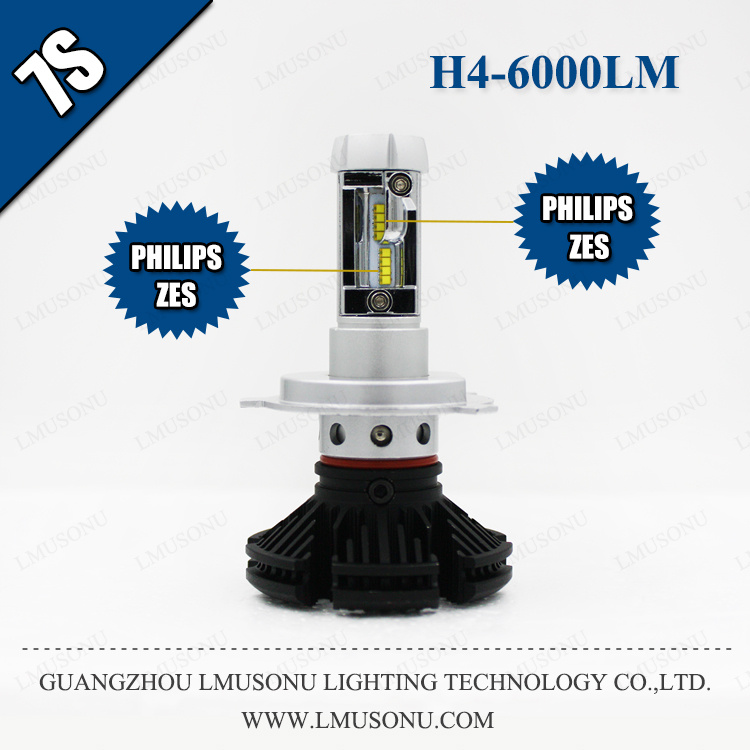 Lmusonu 7s H4 LED Headlight 25W 6000lm LED Car Light