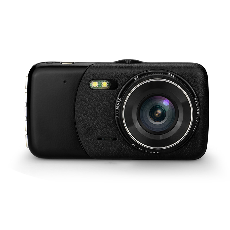 Top Grade Metal Shell FHD 1080P Dual Record Dash Camera 4 Inch HD IPS Large Screen Car DVR