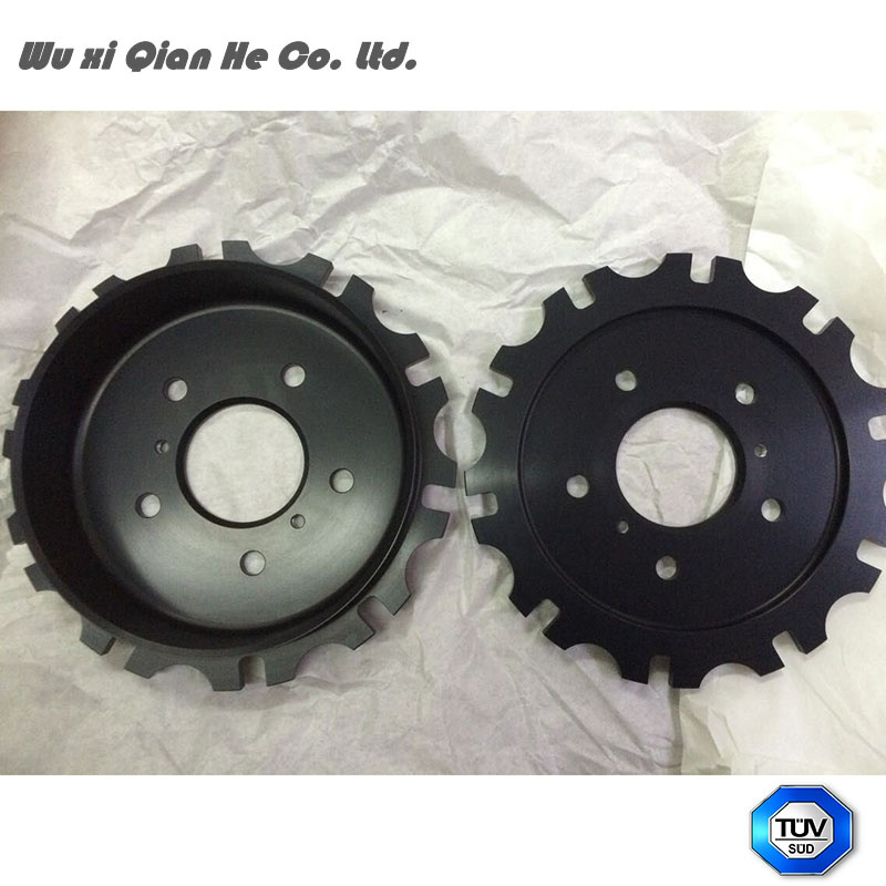 7075 Aluminium Good Quality Black Auto Rotor Hat Machined