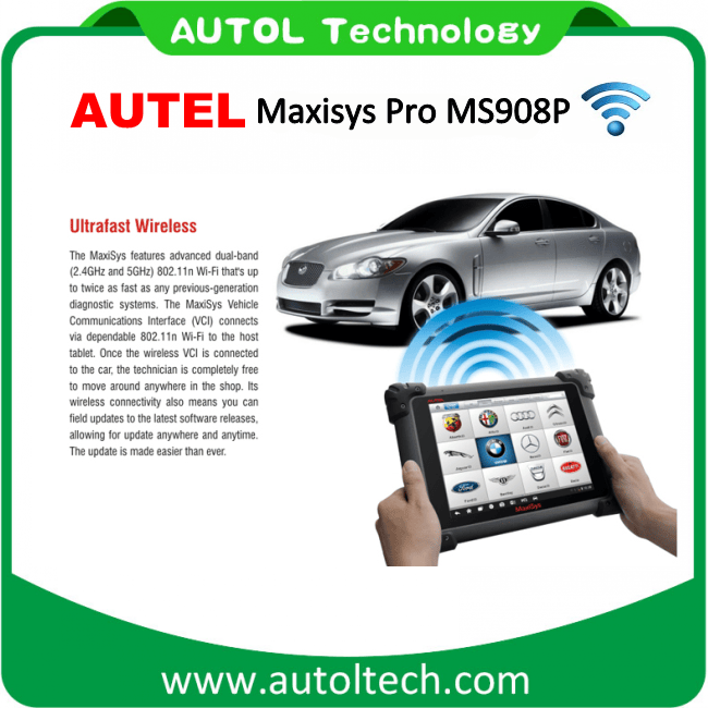 2016 Newest Version Car Diagnose Scanner Autel Maxisys PRO Ms908p Maxisys Ms908 PRO + WiFi Auto Diagnostic Tools