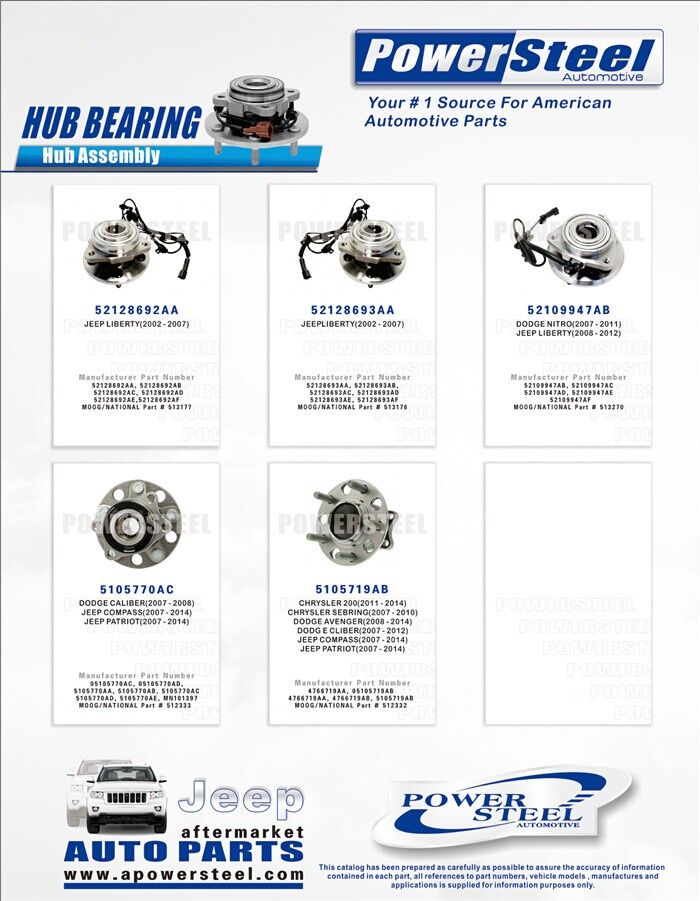 Hub Bearing for Jeep Models