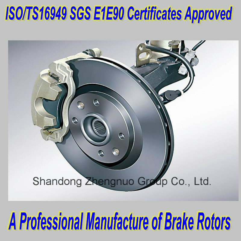 ISO/Ts16949 Certificates Approved Auto Brake Rotors