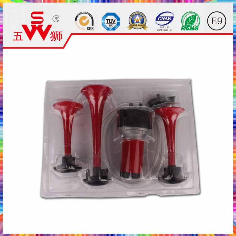 Universal 3-Way Red Air Horn Speaker