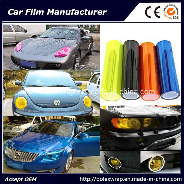 Car Light Film Car Vinyl Sticker Colors Car Headlight Tint Vinyl Films 30cmx9m