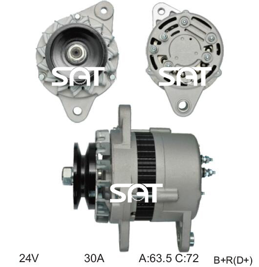 Komatsu Alternator 0-33000-5860 600-821-6120 12251