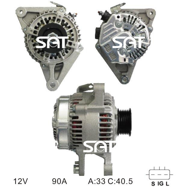 Nippondenso Alternator 102211-1920 JA1703IR 13878