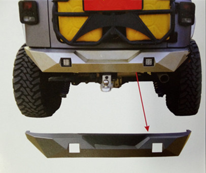 Rear Bumper-with 2 Ligths for Jeep Wrangler Jk 4/2doors 2007-2016