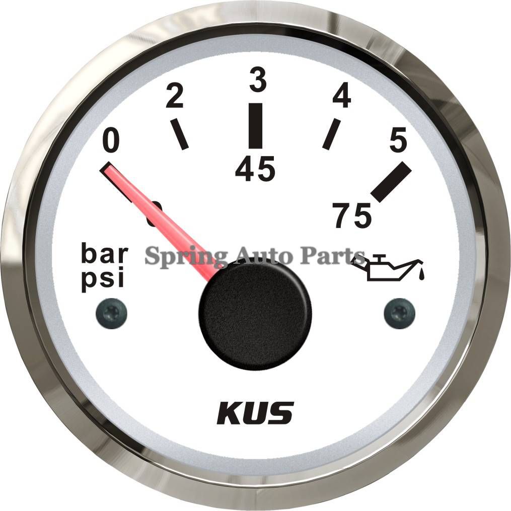 Popular 52mm Mechanical Oil Pressure Gauge 0-5 Bar with Backlight