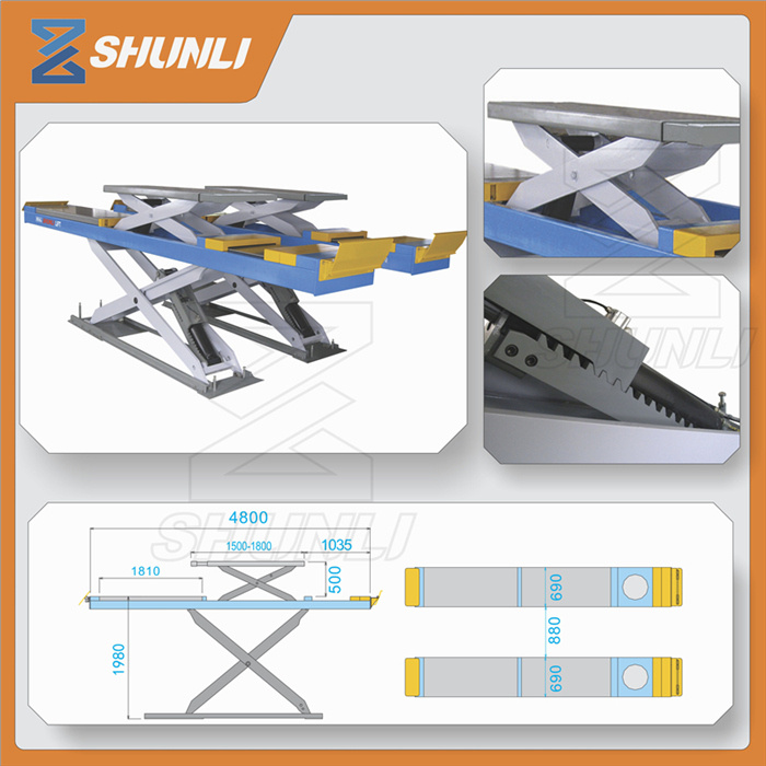 Factory Sales 5500 Kg Scissor Car Lift with Ce Certification
