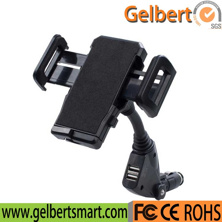 Cigarette Lighter Universal Dual USB Charger Holder Car Mount
