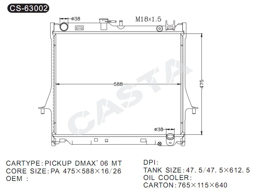 Competitive Rates Aluminum Radiator for Isuzu Pickup Dmax'06mt