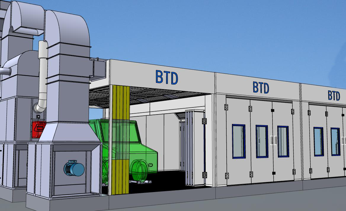Btd Spray Booth Painting Line German Car Paint 4s Shop