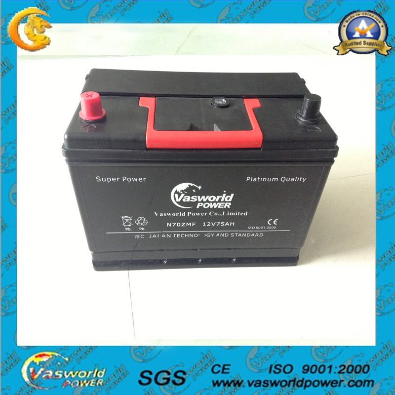 Japan Technology and Standard 12V75ah Mf Auto Battery