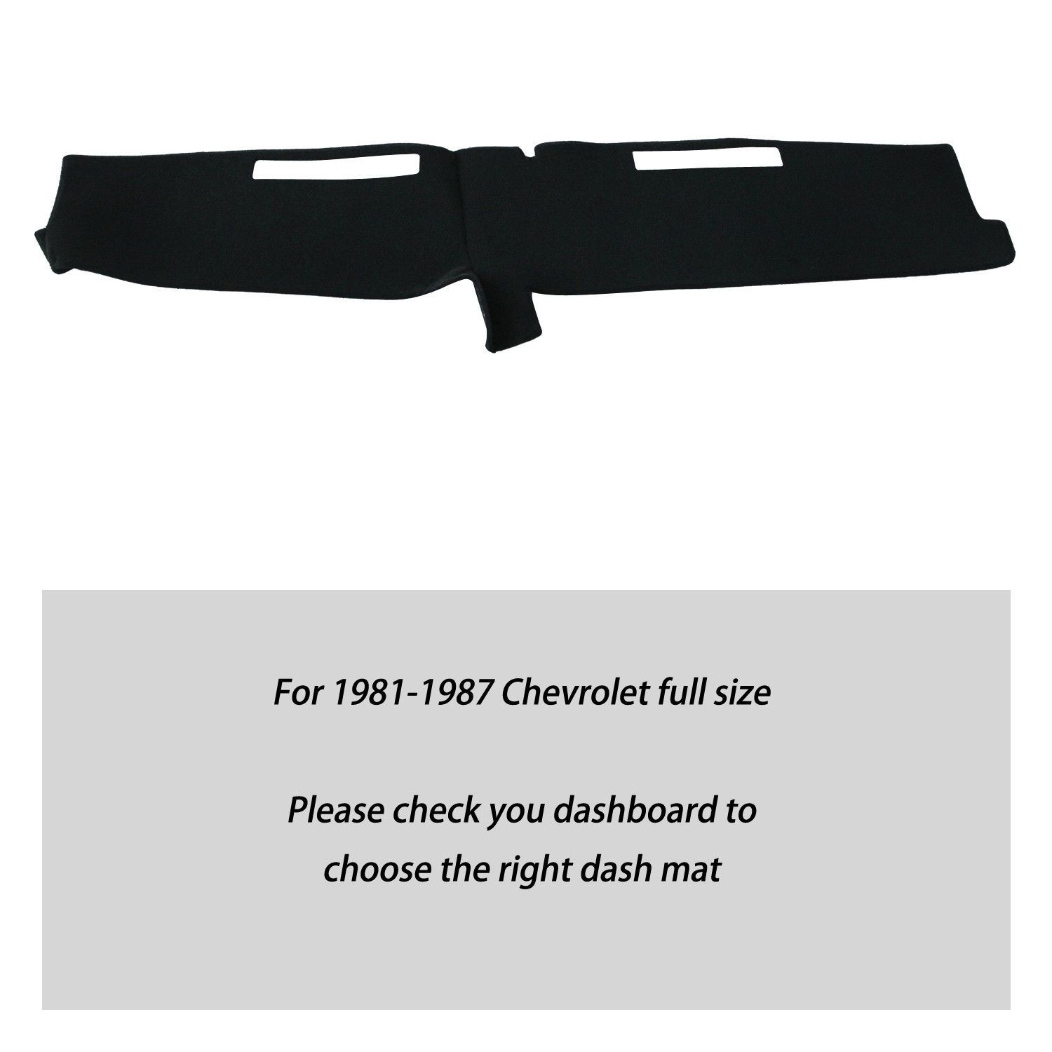 Dashmat for 1981-1987 Chevrolet Full Size Dash Board Cover Dashboard Mat Cover