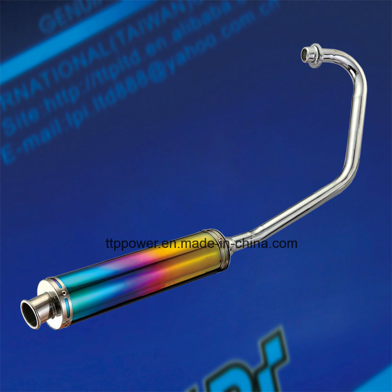 Motorcycle Parts Gn Modified Roundtail Colorful Stainless Steel Muffler
