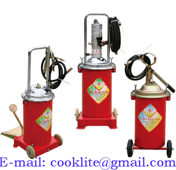 Air Operated Grease Pump Pedal Lubricator Manual Bucket Greaser - 12L