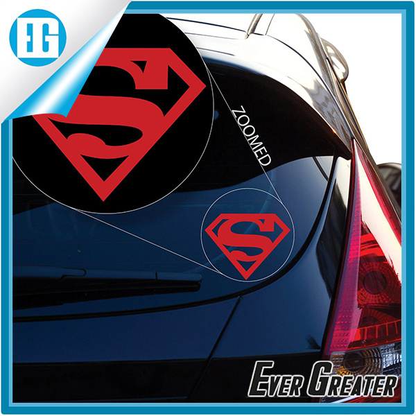Transformer Superman Large Vinyl Auto Window Adhesive Sticker