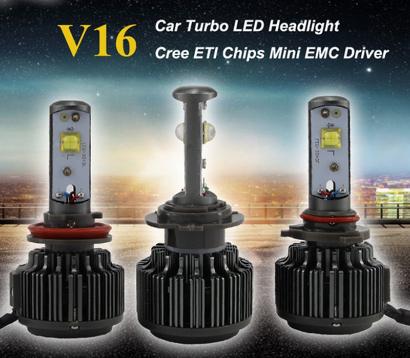Auto LED Headlight Turbo V16 LED Head Light 40W 3600lm CREE H4 LED Headlight