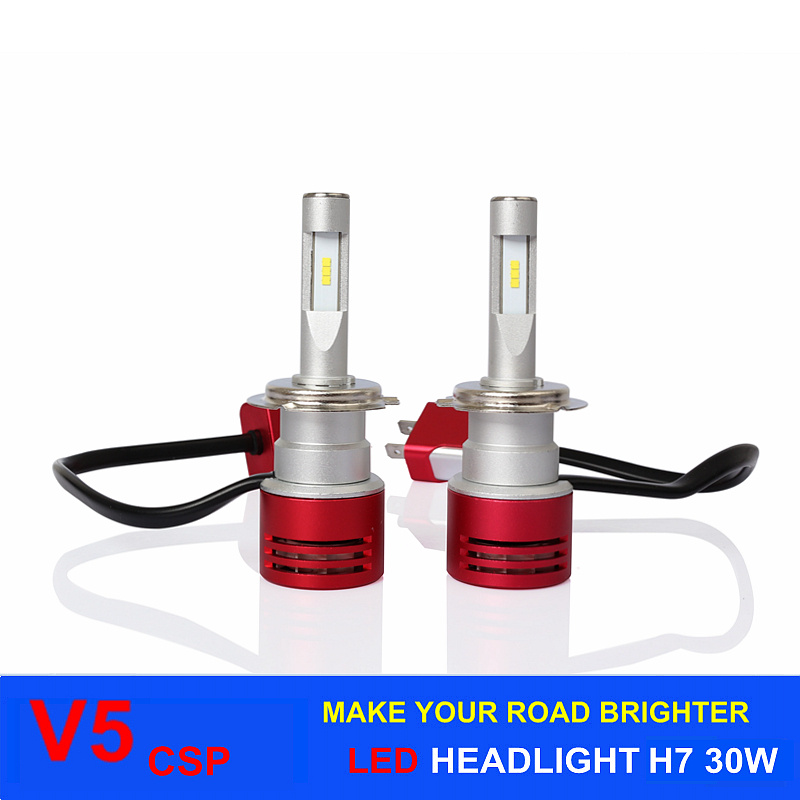 Car Accessory High Power LED 60W 8400lm V5 Csp H7 Car LED Headlight 6000k