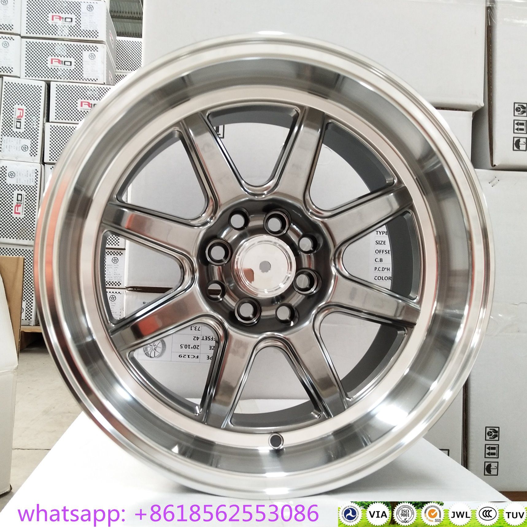 Auto Parts 16*8 Car Aluminum Cast Monoblock Volk Wheels