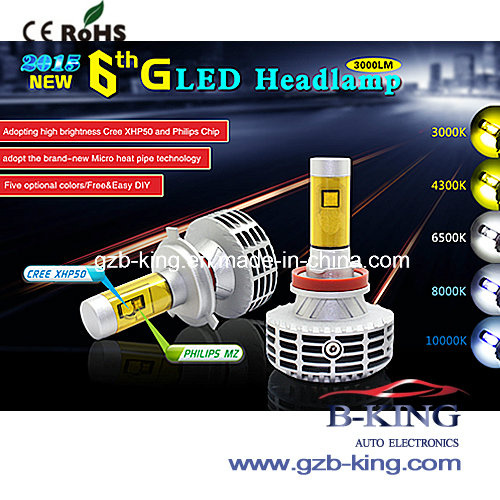 New Arrival Generation 6 3000lm Car LED Headlight
