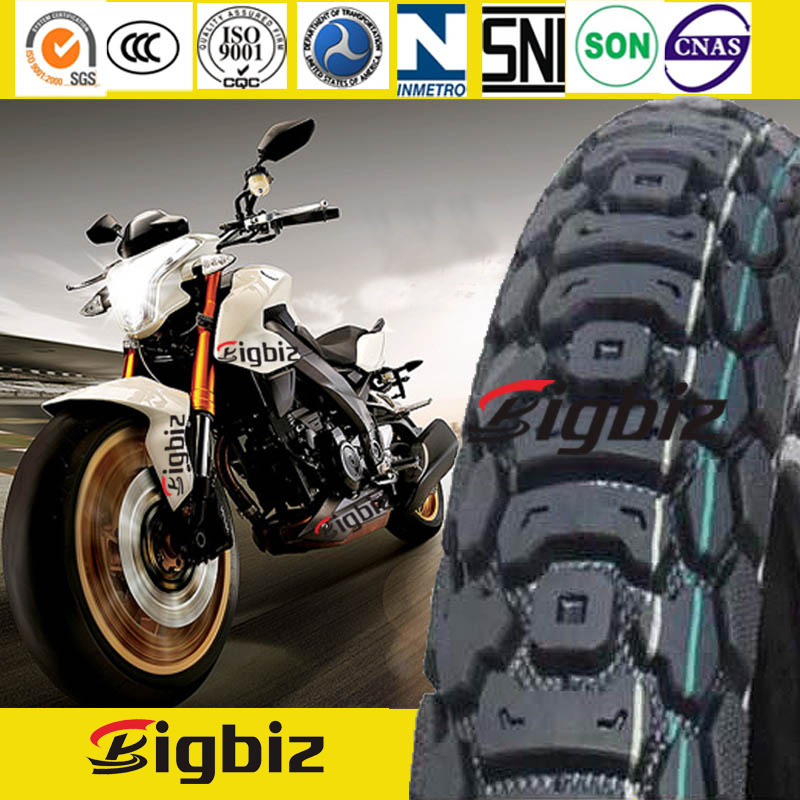 High Quality Motorcycle Tyre (2.25-17) with High Natural Rubber Rate.