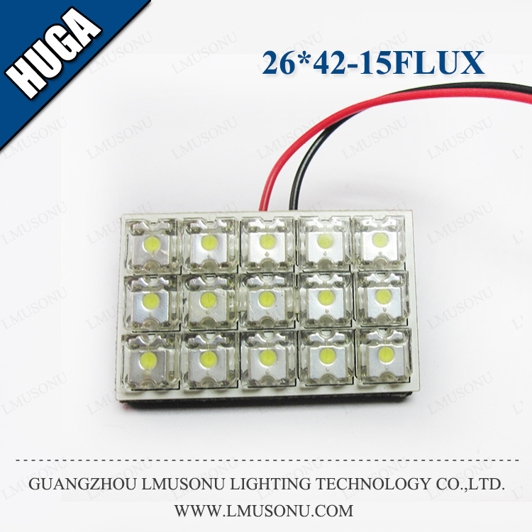 26*42mm 15flux LED Vanity Lamp for Auto