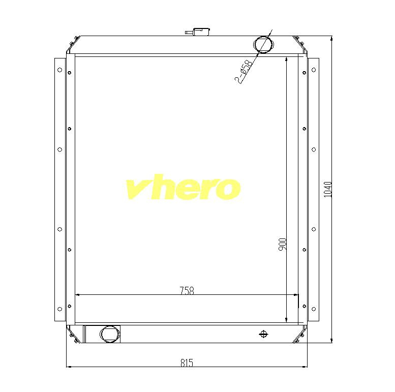 High Quality Cooling system Auto Radiator for Technical Vehicle Hitachi300-5
