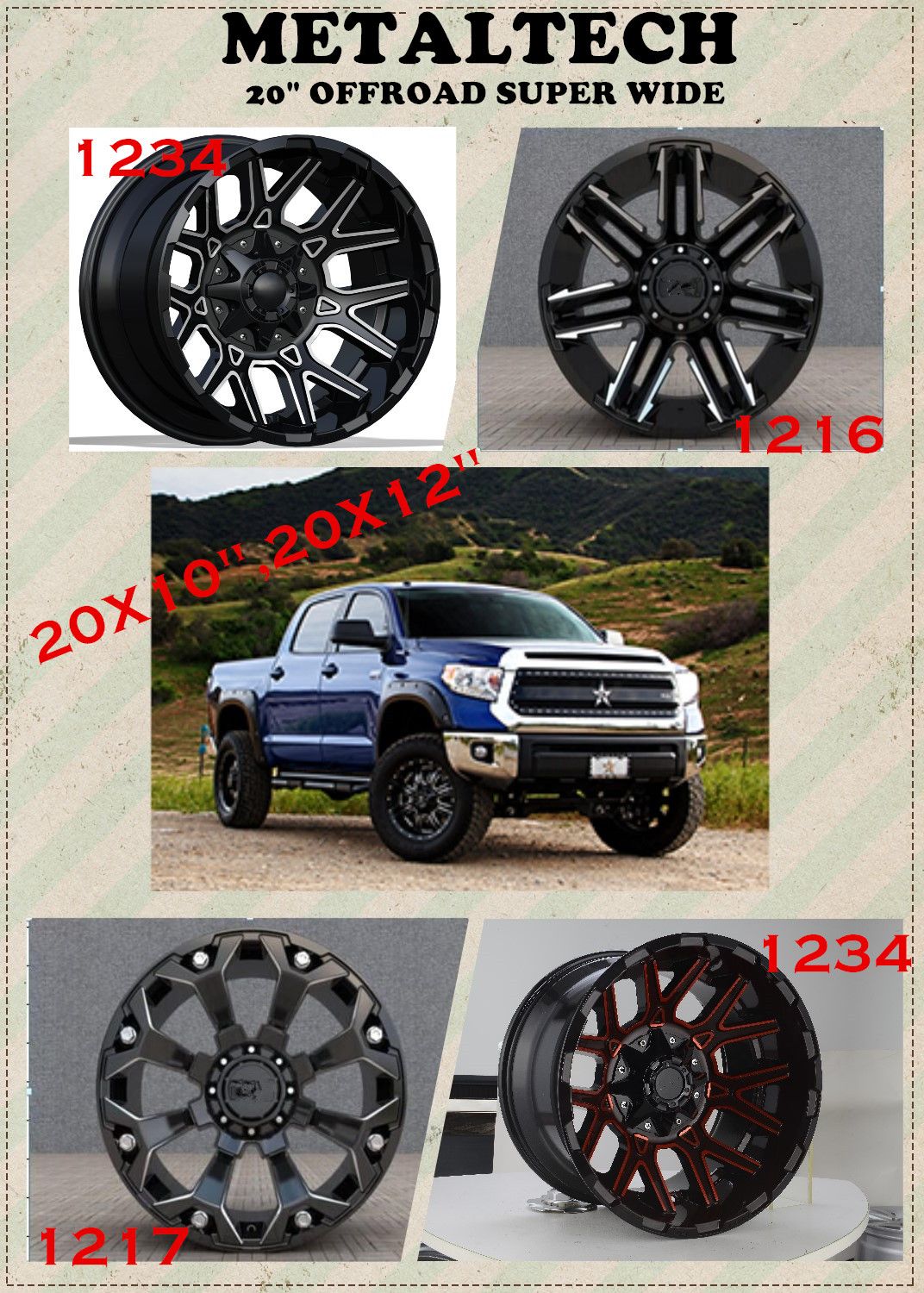 20X12 Offroad Aluminum Truck Wheel Rim