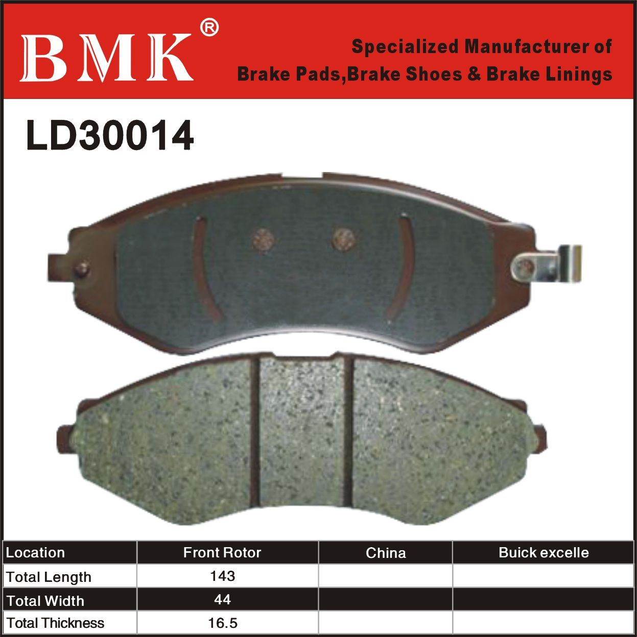 High Quality Brake Pad (LD30014)