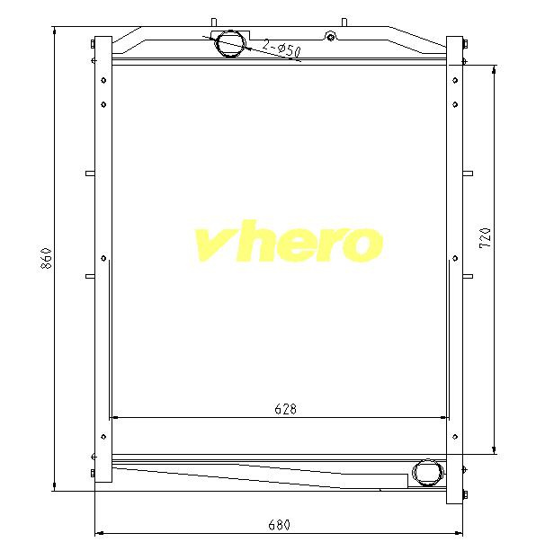 Heat Exchanger Aluminum Auto Radiator for Truck 5065001001lf