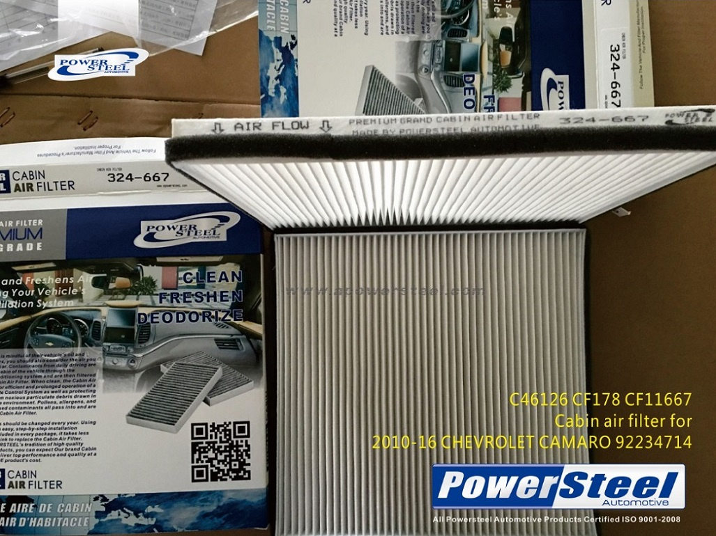 92234714 Xc46126 CF179 92234714 4014 C46126 24014 Cabin Air Filter Powersteel; for Chevrolet Camaro 2010-2015