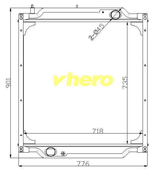 Auto Parts Air Conditioner Radiator for Truck Sinotruck HOWO Wg9725530010